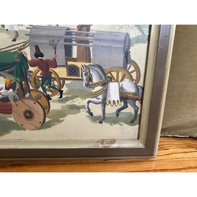 1920s 1920s Vintage French Oil on Canvas Painting, Framed For Sale - Image 5 of 6