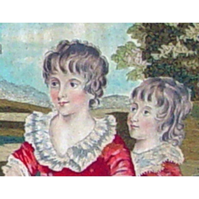 English Regency Silk and Wool Needlework Portrait of Lady Anne Lambton and Family After John Hoppner Circa 1800–1820 For Sale - Image 3 of 10
