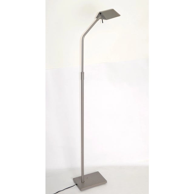 Mid-Century Modern Robert Sonneman for George Kovacs Lighting 1987 Silver Finish Floor Lamp America For Sale - Image 3 of 13