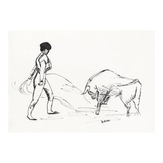 Bullfighting Drawings by Nunes - Set of Three For Sale