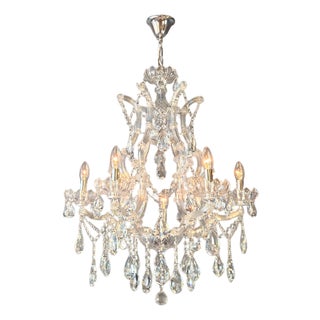 Luxury Maria Theresa Style Crystal Chandelier Chrome Silver European Lighting For Sale
