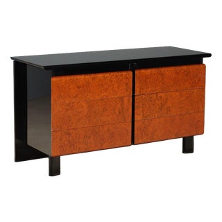 Vintage Italian Sideboard in Lacquered Wood, 1980s For Sale