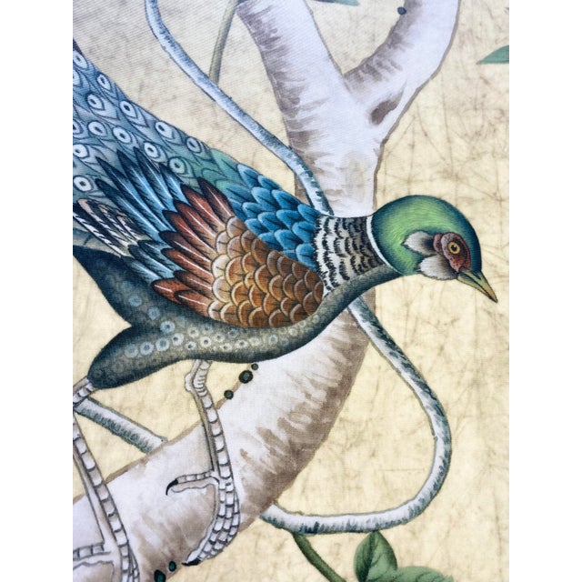 30"*60"/ Panel, Pearl Silk, a Set of 18th Century Style Chinoiserie Handmade Wall Panels, Vintage , Chinoiserie, Interior Wall Decor Pearl Silk For Sale - Image 12 of 15