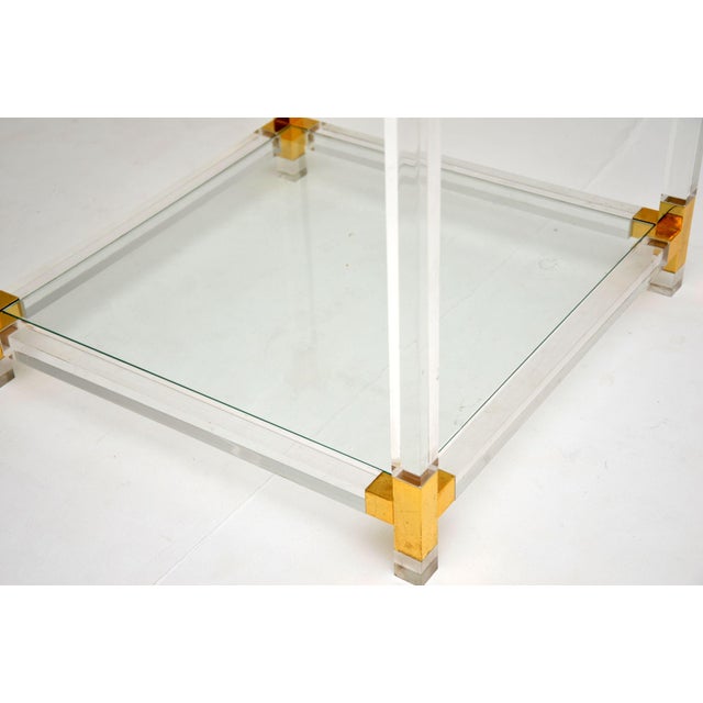 Vintage Glass and Acrylic Coffee Table, 1970s For Sale - Image 6 of 7