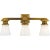 New York Subway Triple Light in Hand-Rubbed Antique Brass with White Glass Designer: Chapman & Myers Height: 9.75"...