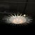 Metal Modernist Brass Fitted Hand-Blown Murano Glass Starburst Spike Form Chandelier For Sale - Image 7 of 17