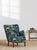 Vintage Lounge Chair in Print by Gocken Jobs, 1950s, in Restored conditions. Designed 1950 to 1959