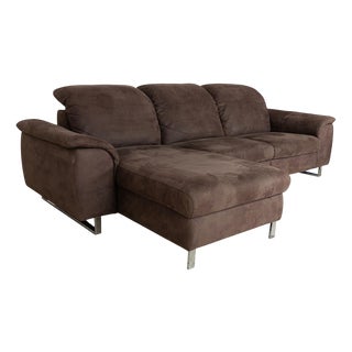 Sinaatra Fabric Corner Sofa in Brown by Willi Schillig For Sale