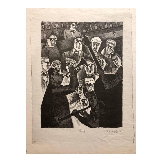 Jerome KaplanThe Critic or Nick's 1947 Lithograph Jazz Band, 1947 For Sale