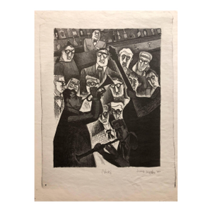Jerome KaplanThe Critic or Nick's 1947 Lithograph Jazz Band, 1947