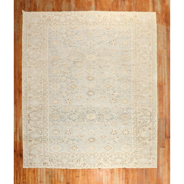Early 20th Century Zabihi Collection Light Blue Persian Malayer Room Size Rug - 8'10" x 11'6" For Sale In New York - Image 6 of 10