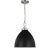 Chapman & Myers by Visual Comfort Studio Wellfleet Medium Dome Pendant, Midnight Black & Polished Nickel For Sale