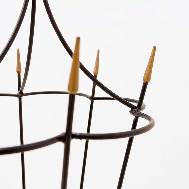 1960s Mid-Century Modern Wrought Iron Umbrella Stand, 1960s For Sale - Image 5 of 12