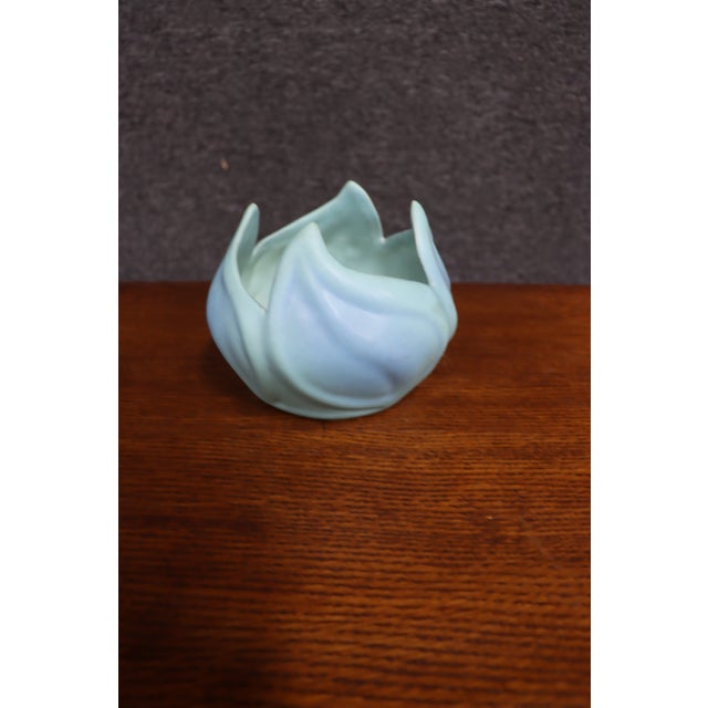 Van Briggle Art Pottery Sculptural Leaf Vase For Sale - Image 9 of 10