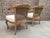1990s French Country Oak & Cane Back Slipper Chairs - Set of 2 For Sale - Image 4 of 9