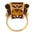 Mid 20th Century Retro 13.80 Carat Citrine Diamond 18k Yellow Gold Cocktail Ring, Size 8 For Sale In Los Angeles - Image 6 of 6