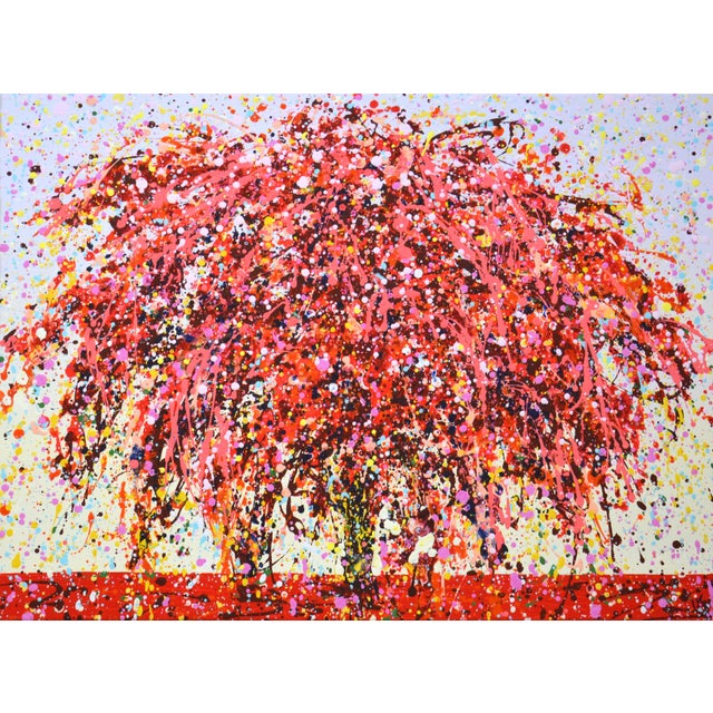 The Red Tree 2. Original Contemporary Painting For Sale