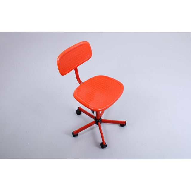 1990s Red Adjustable Frippe Desk Chair from Ikea, 1990s For Sale - Image 5 of 18