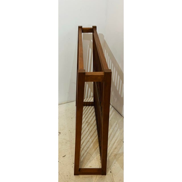 Vintage Wood Plate Platter Storage Rack For Sale - Image 4 of 5