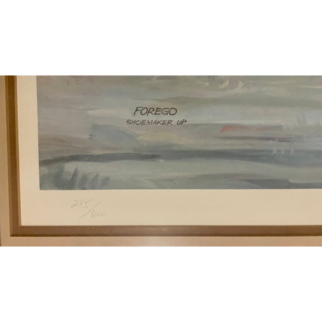 Traditional 1970s Equestrian Artwork by Anthony M. Alonso, “Forego” Signed and Numbered For Sale - Image 3 of 6