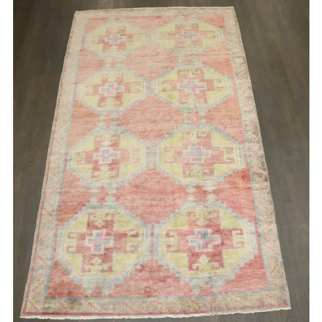 Mid 20th Century Vintage Turkish Anatolian Rug 5'2'' X 9'10' For Sale - Image 5 of 8
