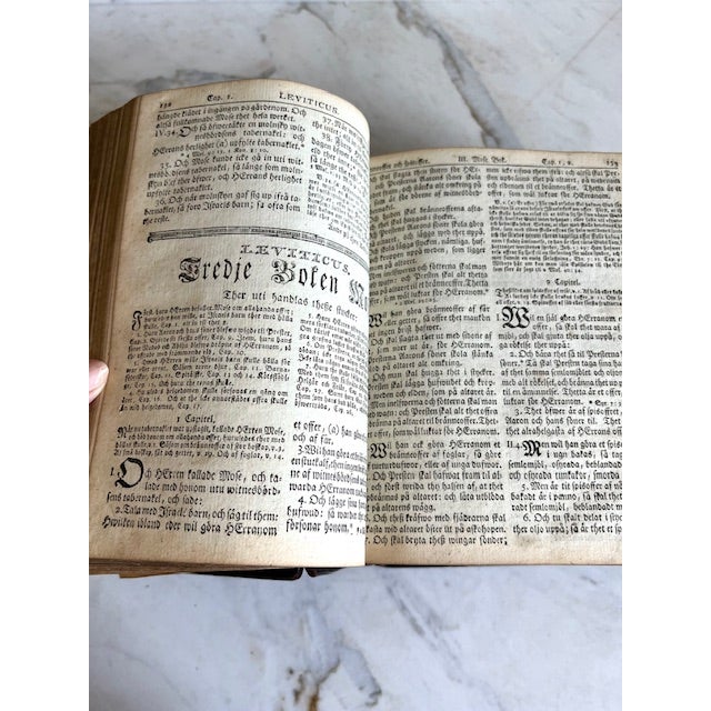 Metal 18th Century Swedish Bible, Leather and Gilt, Brass. Published 1794. For Sale - Image 7 of 10