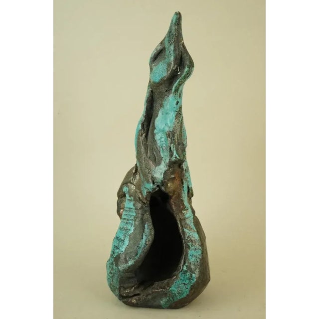 Item description: wonderful sculpture in dark majolica lava ceramic, extremely hard and compact, very rare and unique,...