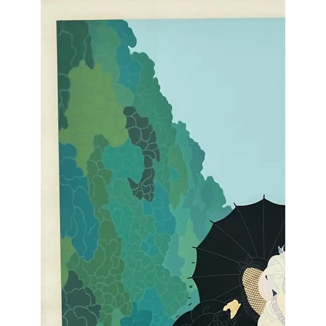 Erte - Romain De Tirtoff Erte 1985 Debutante Silk Screen Serigraph Limited Edition of 300 Signed & Framed 1985 For Sale In New York - Image 6 of 15