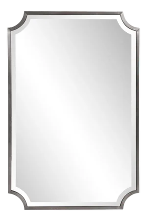 Kenneth Ludwig Chicago Hastings Brushed Titanium Shield Mirror