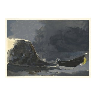 Braque Lithograph Marine Noire 1960 Varengeville For Sale