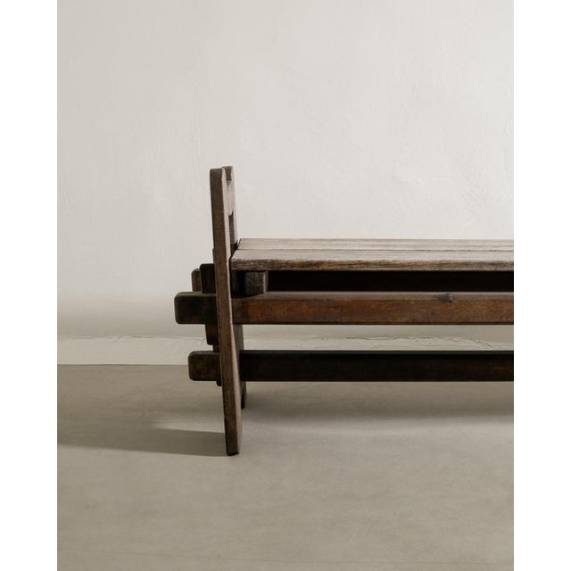 Early Swedish Modern Wooden Skoga Bench by Axel Einar Hjorth, 1930s For Sale - Image 3 of 9