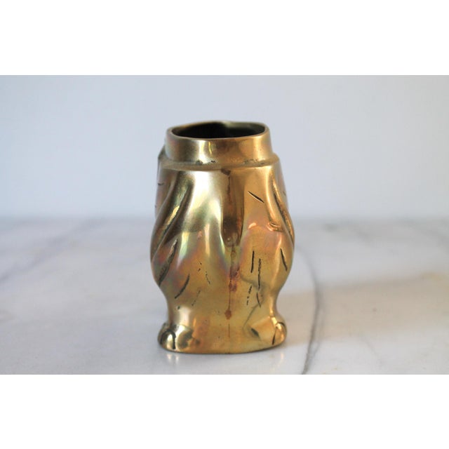 Brass Vintage Brass Elephant Desktop Pen or Pencil Holder For Sale - Image 8 of 9