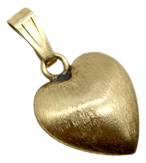 Vintage 14k Gold Puffy Heart Pendant / Charm