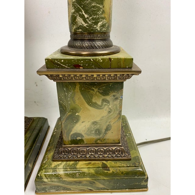 Neoclassical Vintage Paul Hanson Neoclassical Lamps- a Pair For Sale - Image 3 of 13
