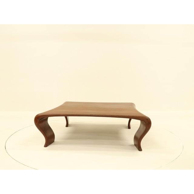 Vintage Coffee Table in Iroko by Marc Van Rampelberg, 1980s For Sale - Image 15 of 18