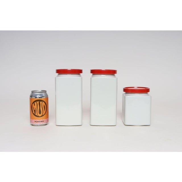 Ceramic Set of Three Finnish Modern Ceramic Canisters by Richard Lindh for Arabia For Sale - Image 7 of 18