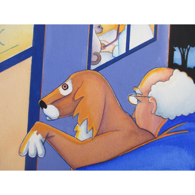 15th Century & Earlier Watercolor Drawing by Bascove 89" For Sale - Image 5 of 6