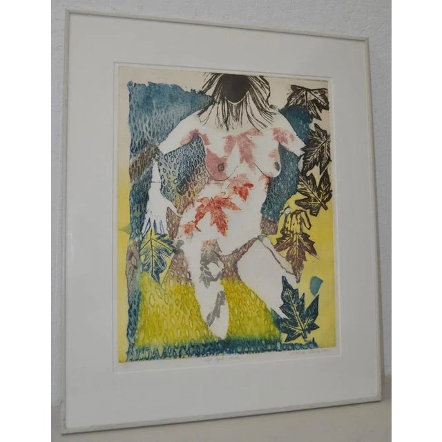 Sasha Wasko "Life Cycle - Fall" Etching w/ Aquatint c.1986. Fine vintage etching with aquatint by listed artist Shasha...