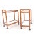 Brown Wooden and Laminate Trolleys, 1970s, Set of 2 For Sale - Image 8 of 9