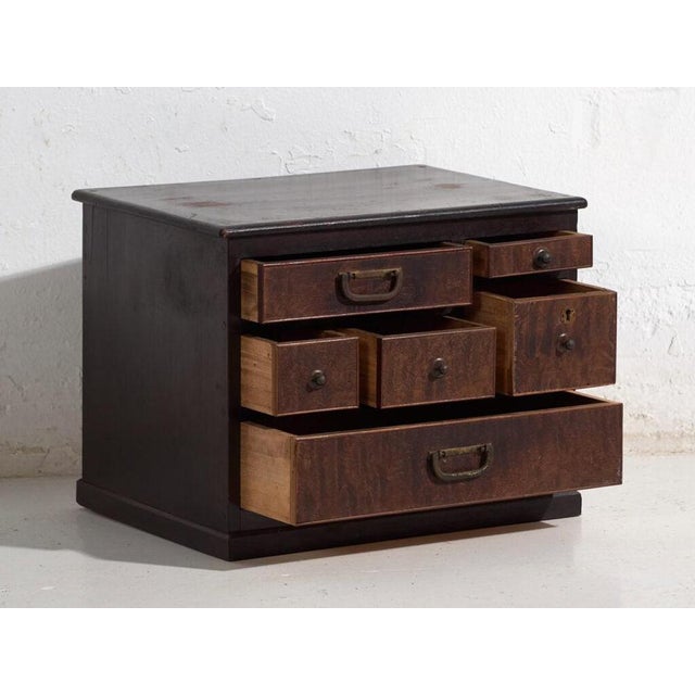 Antique Japanese Auxiliary Chest of Drawers For Sale - Image 3 of 11
