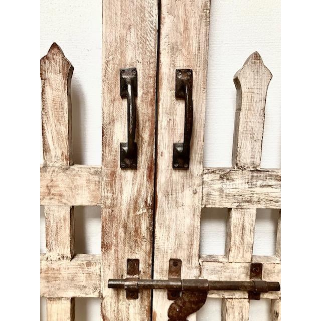 Wood Gate Triple Arch With Spires White Indoor Outdoor For Sale - Image 7 of 13