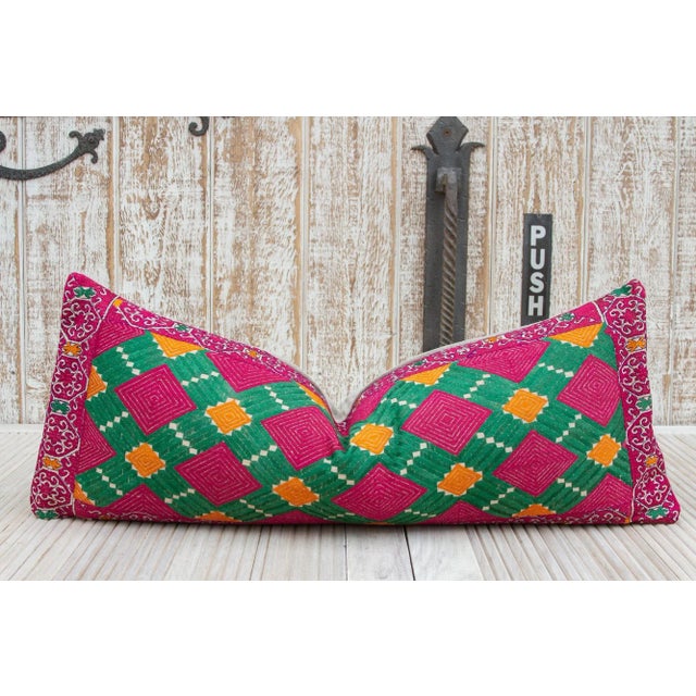 Early 21st Century Antique Harita Sindh Silk Pillow For Sale - Image 5 of 9