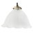 White Vintage French Holophane Frosted Glass Pendant Light For Sale - Image 8 of 8