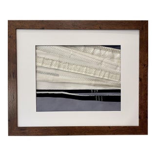 Contemporary Semi-Abstract​ Mixed Media Nautical Sailcloth Landscape​ - By JJ-Hogan | Open Wide My Heart, Framed For Sale
