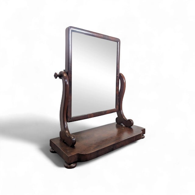 Antique Mahogany Table Mirror, 1800s For Sale - Image 4 of 4