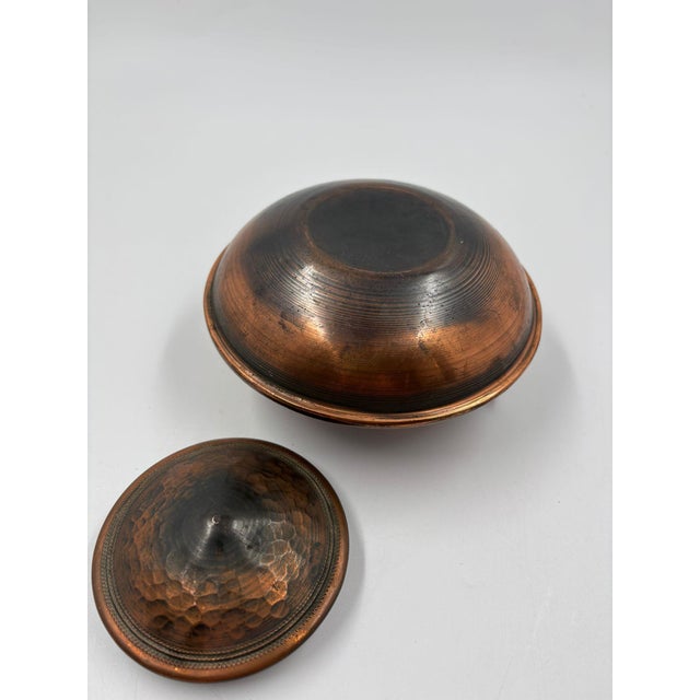Vintage Copper Bowl with Lid, 1940s For Sale - Image 6 of 13