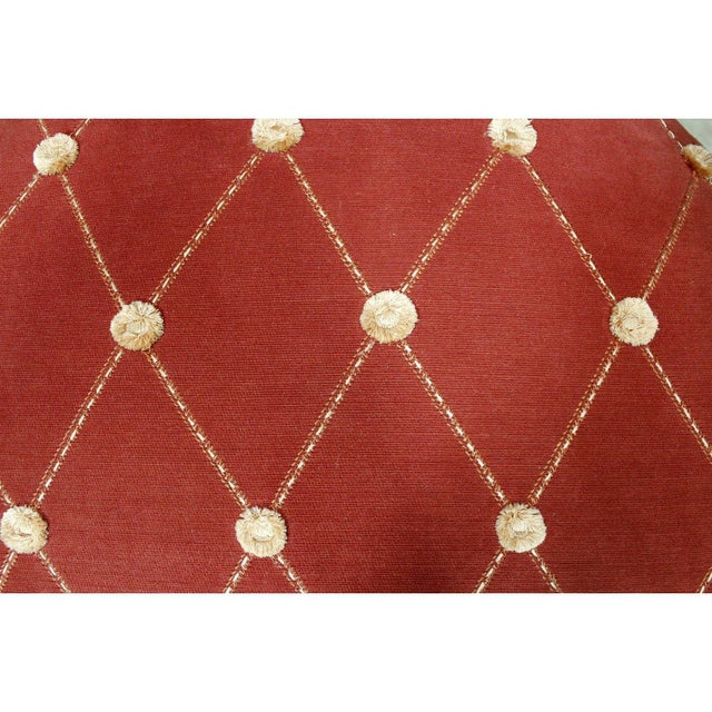 Late 20th Century Ethan Allen Spiderback Accent Chair - Red For Sale - Image 5 of 5
