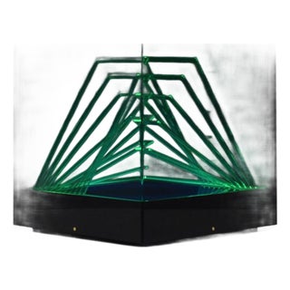 Teos Cube Illuminated Sculpture by James Rivière, 1970 For Sale