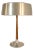 Large Teak and Brushed Aluminium Table Lamp by Svend Aage Holm Sörensen for Asea, 1950s For Sale