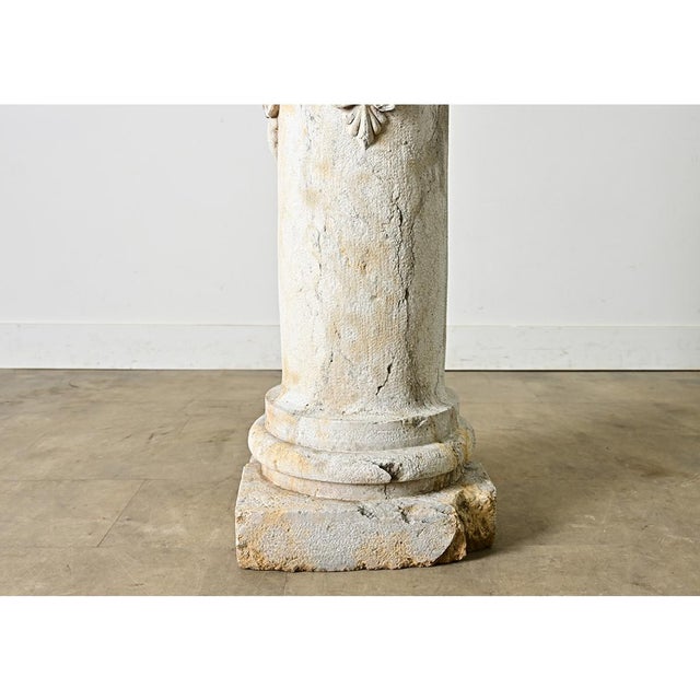 Portuguese 18th Century Carved Stone Column For Sale - Image 10 of 14